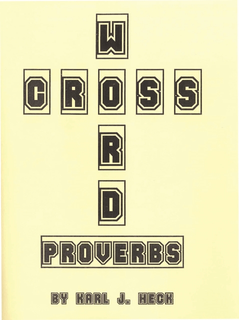 Proverbs - Crossword Puzzle book